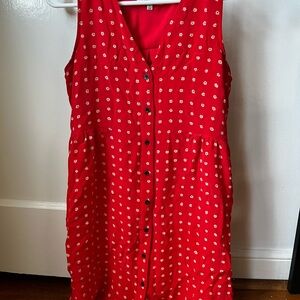 Madewell Red Floral Mini Dress